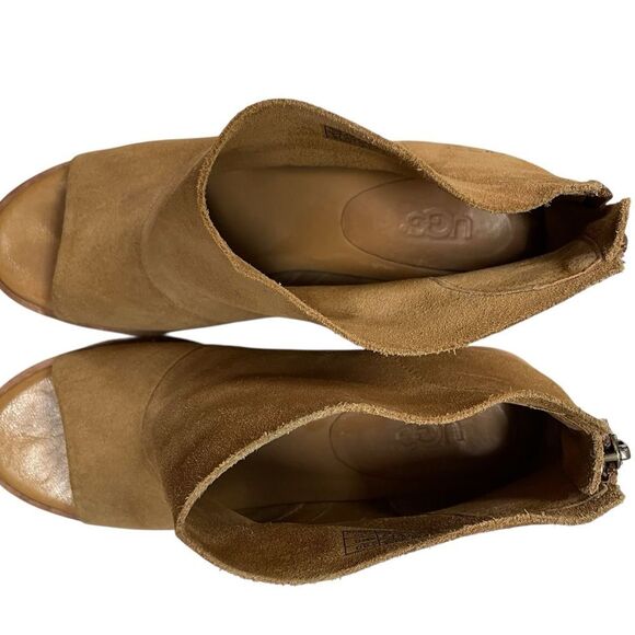 UGG Ginger Open Toe Boot Chestnut Suede Brown Size 8 - Picture 9 of 11